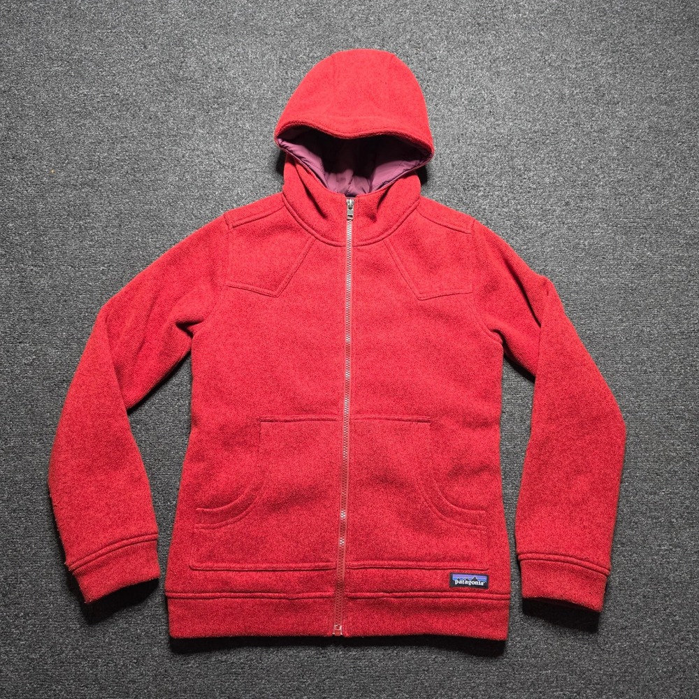 Patagonia Better Sweater Hoodie Insulated Red Women XS Quilted Full Zip 25870